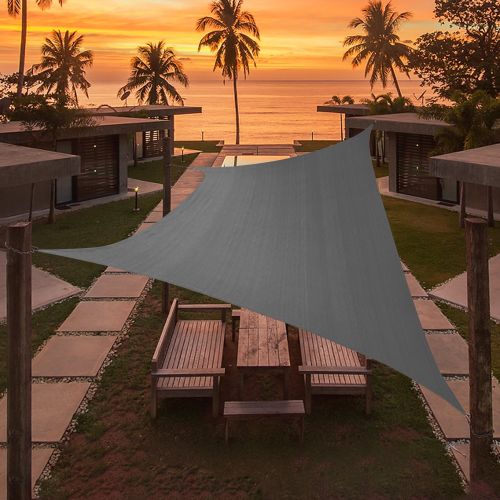 Artpuch Custom Size Dark Grey Sun Shade Sail Triangle Canopy 185 GSM Durable Fabric UV Block Awning for Outdoor Patio Garden Backyard (Customized Avai Artpuch Custom Size Dark Grey Sun Shade Sail Triangle Canopy 185 GSM Durable Fabric UV Block Awning for Outdoor Patio Garden Backyard (Customized Avai