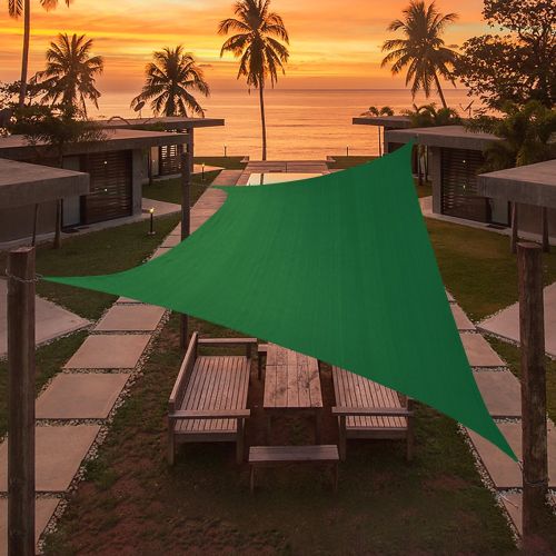 Artpuch Custom Size Dark Green Sun Shade Sail Triangle Canopy 185 GSM Durable Fabric UV Block Awning for Outdoor Patio Garden Backyard (Customized Ava Artpuch Custom Size Dark Green Sun Shade Sail Triangle Canopy 185 GSM Durable Fabric UV Block Awning for Outdoor Patio Garden Backyard (Customized Ava
